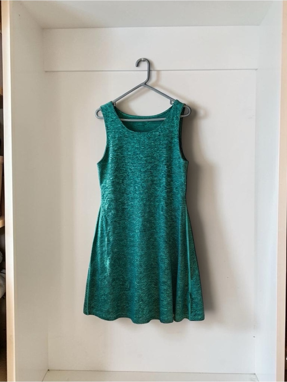 Patagonia Seabrook Sleeveless Travel Dress Size Large Heathered Teal Green - Picture 9 of 9